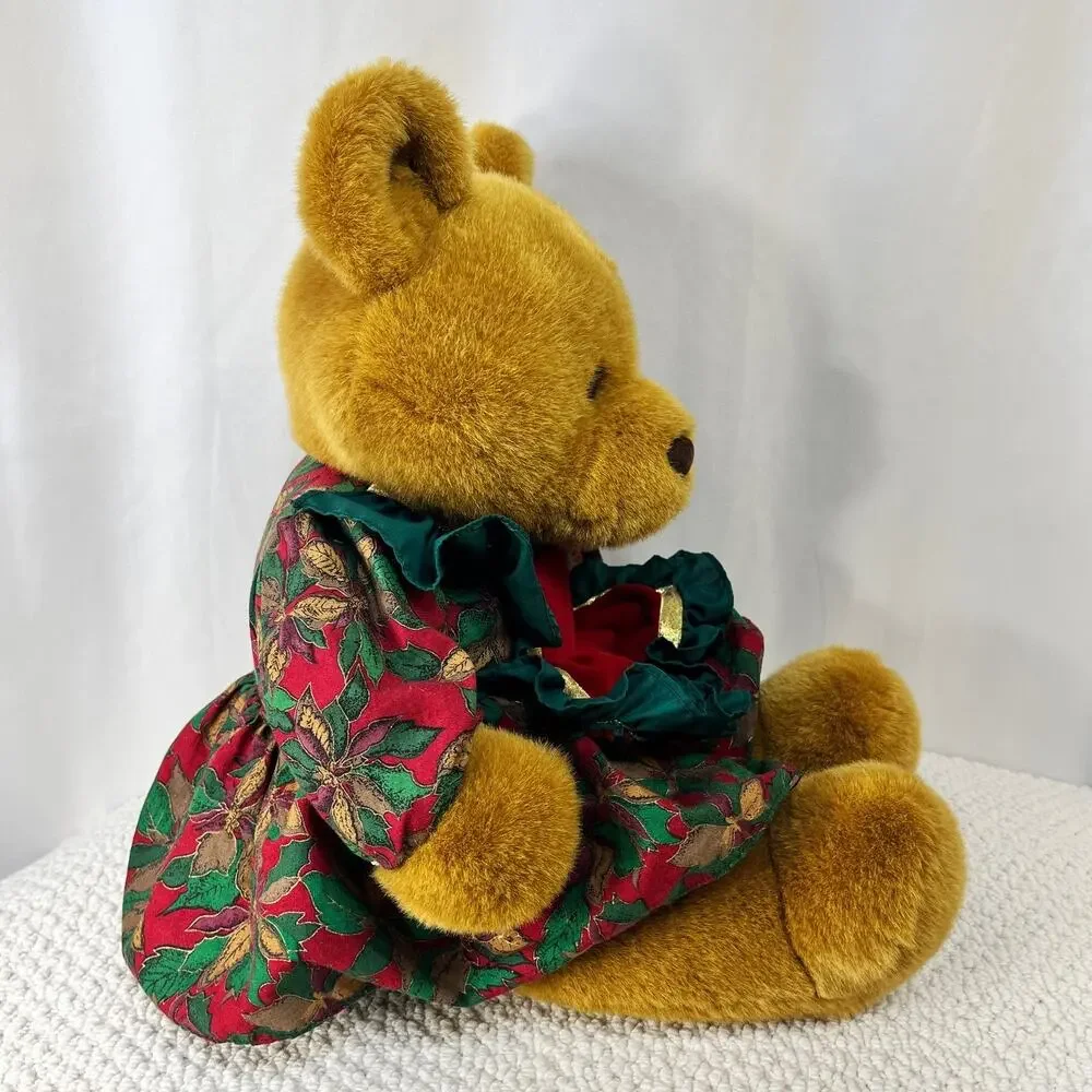 Commonwealth Christmas Mama Teddy Bear Plush Toy Decor Brown Vintage 15